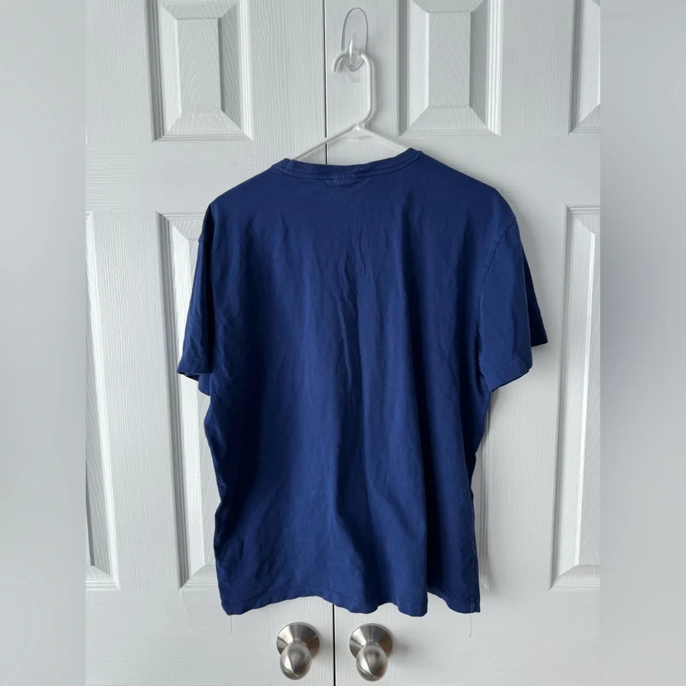Polo Ralph Lauren Blue Short Sleeve T-shirt Large Orange Pony Logo Large